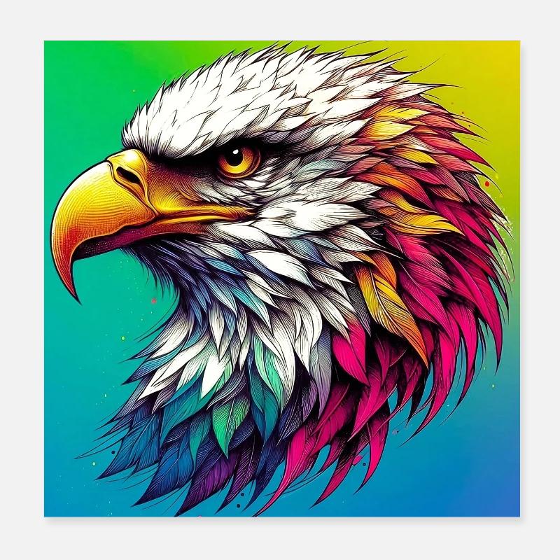 eagle Poster 8" x 8" (20x20 cm)