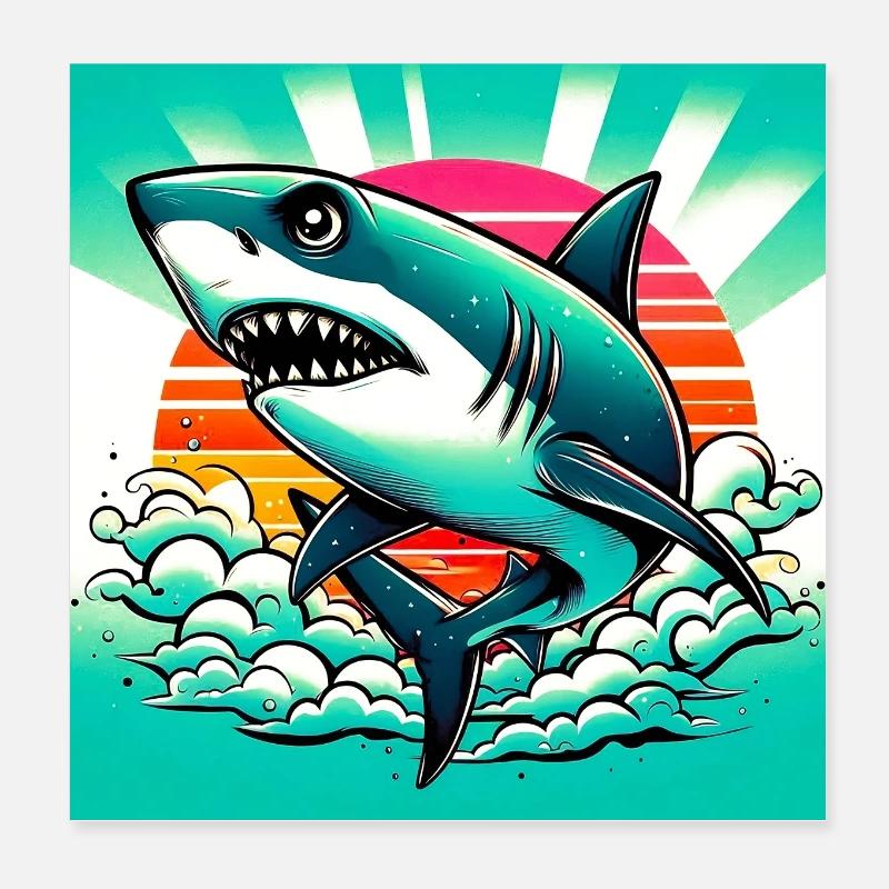 Hai Poster 20x20 cm