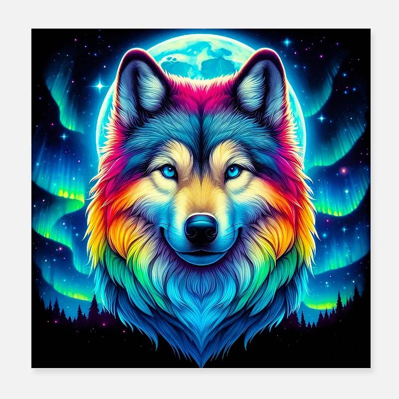 Loup Poster 20 x 20 cm