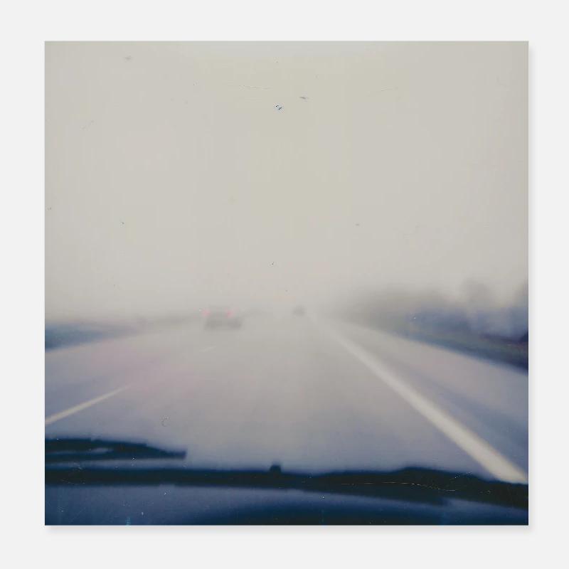 Reisen in Grau Poster 20x20 cm