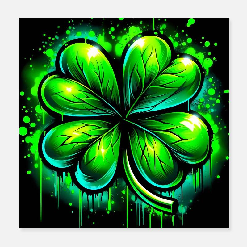 Four-leaf clover Poster 8" x 8" (20x20 cm)