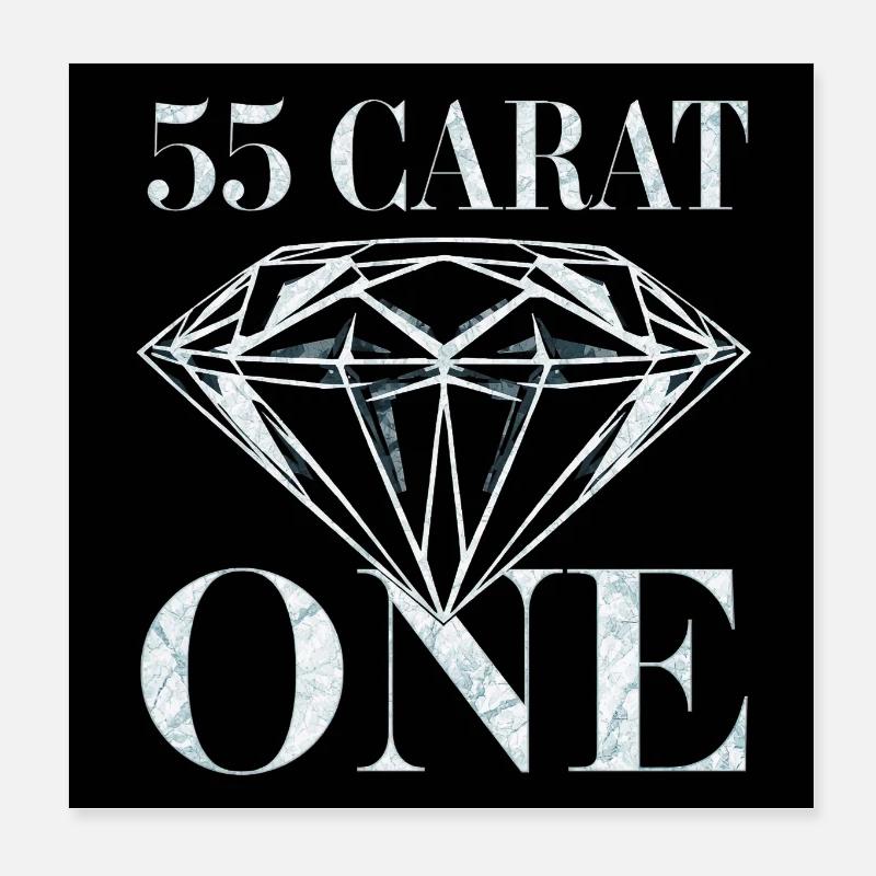 55-Karat-Ein-Diamant-Design Poster 20x20 cm