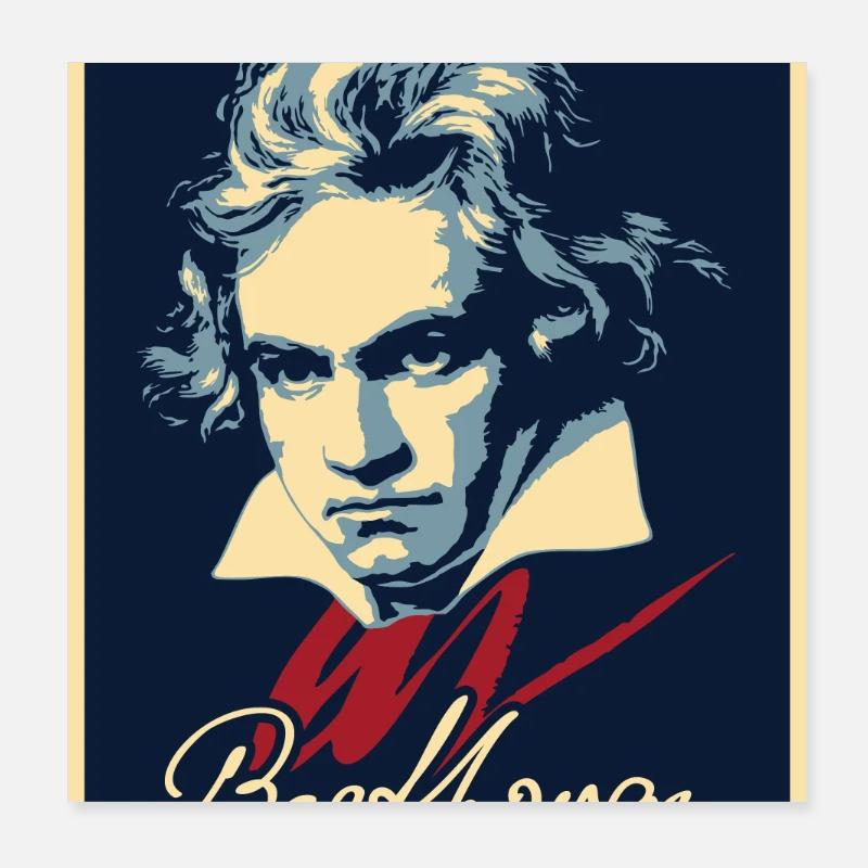 Beethoven Poster 8" x 8" (20x20 cm)