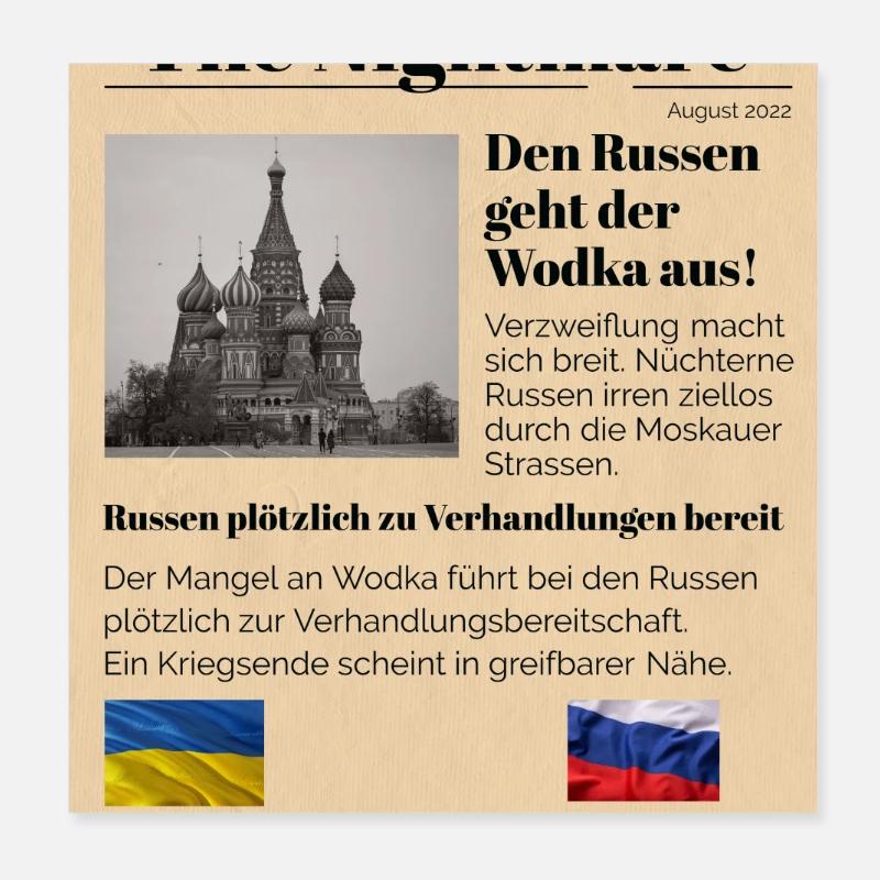 Russisch-Moskauer Nostalgie Design Ironisch Poster 20x20 cm