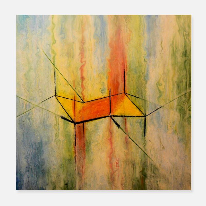 Cyclohexane Chair Conformation Composition Poster 8" x 8" (20x20 cm)