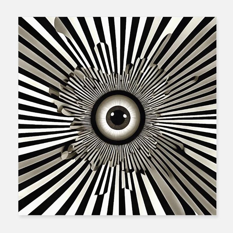 L’œil dans une mer de raies Poster 20 x 20 cm