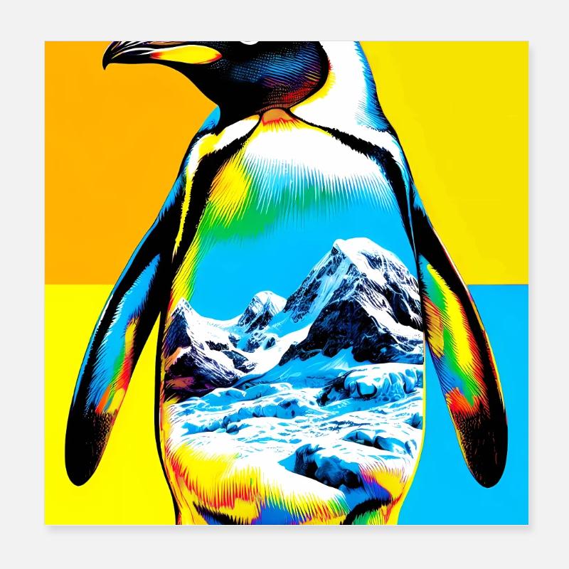 penguin Poster 8" x 8" (20x20 cm)