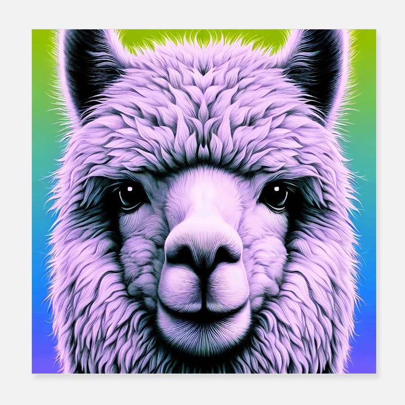 Alpaga Poster 20 x 20 cm