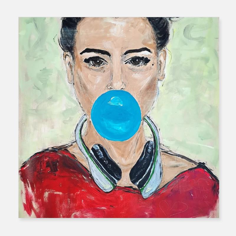 Bubble Fun Poster 20x20 cm