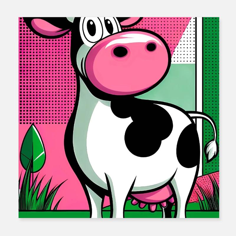Kuh Poster 20x20 cm