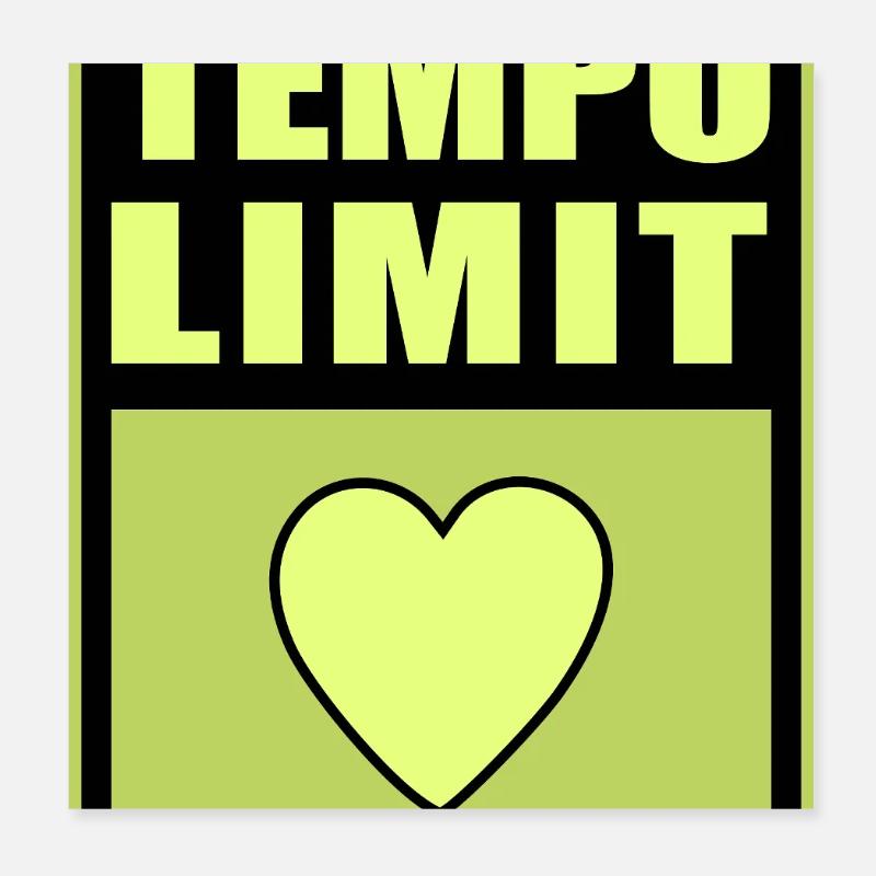 Tempolimit Poster 20x20 cm