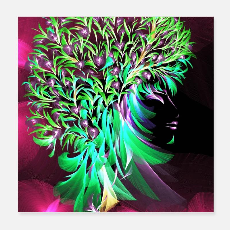 Magischer Baum der Liebe Poster 20x20 cm