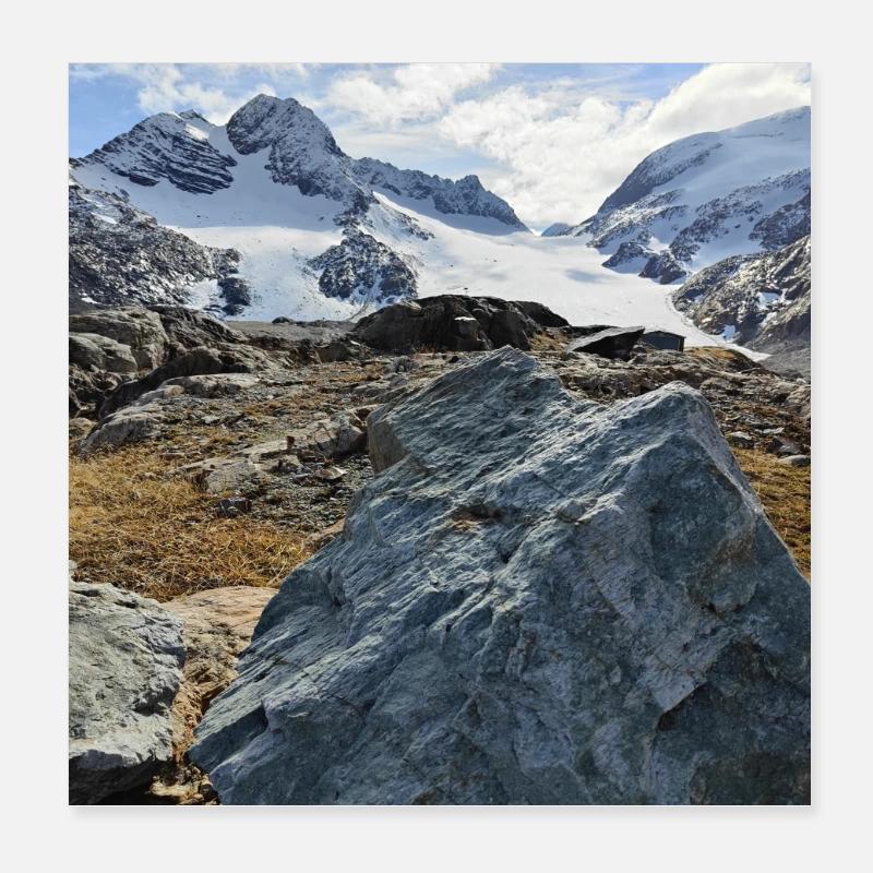 Gletscher des Heiligen Solin d'Arves Poster 20x20 cm