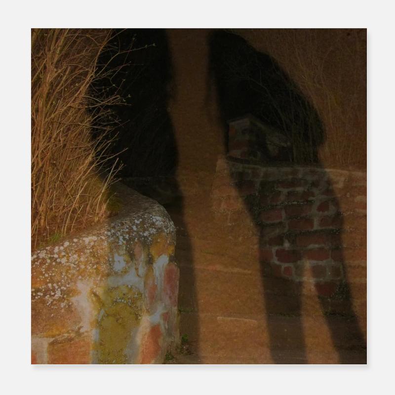 Together on ancient steps Poster 8" x 8" (20x20 cm)