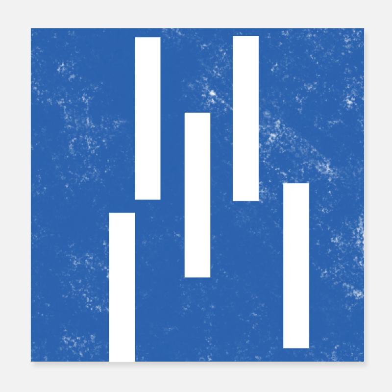 Abstract Vertical Lines Composition Poster 8" x 8" (20x20 cm)