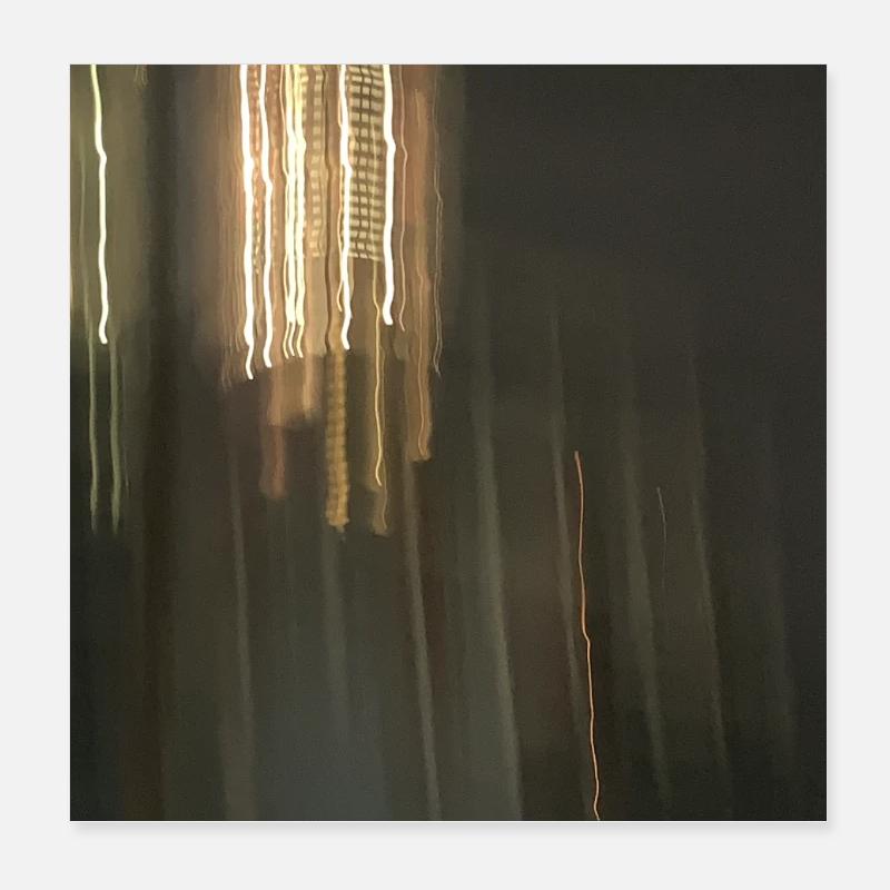 Abstract light reflections at night Poster 8" x 8" (20x20 cm)