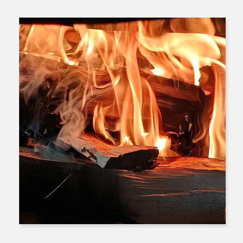 Flame Hanging Flame Poster 8" x 8" (20x20 cm)