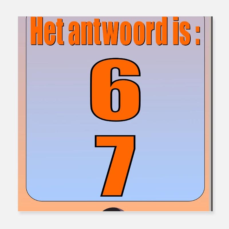 Sechs Sieben Meme 6 7 Poster 20x20 cm