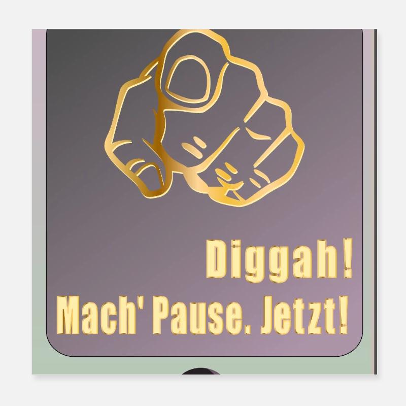 FAITES UNE PAUSE DICTONS Poster 20 x 20 cm