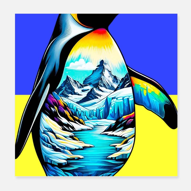 pingouin Poster 20 x 20 cm