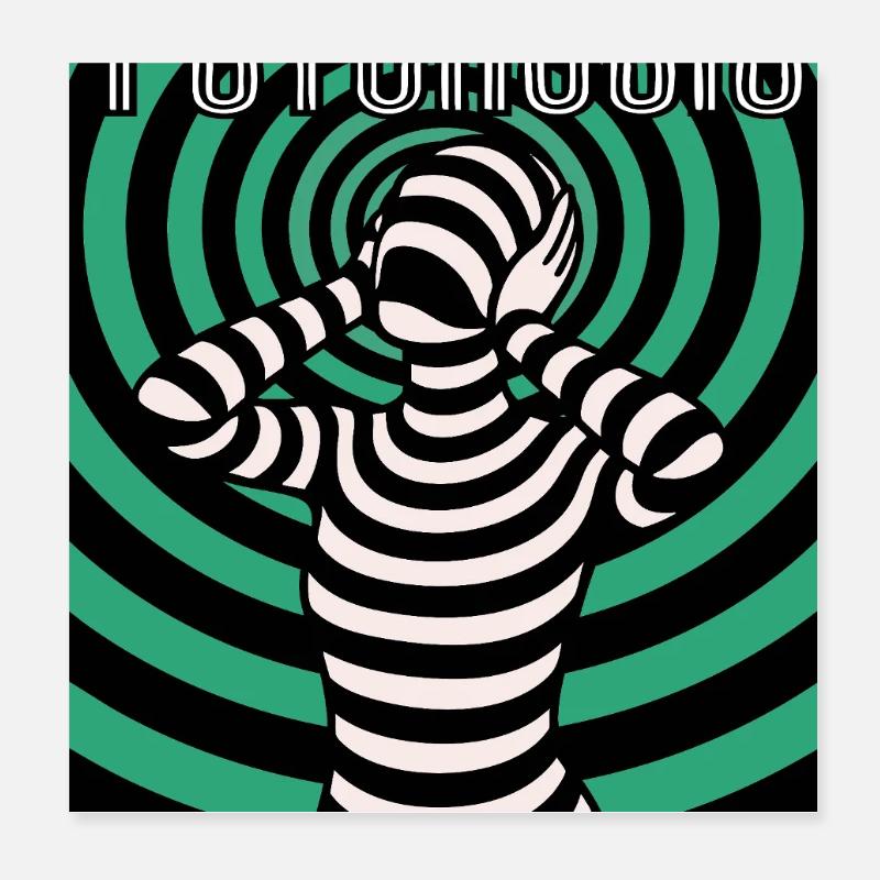 Psyché psychédélique, hypnos, hallucinations Poster 20 x 20 cm