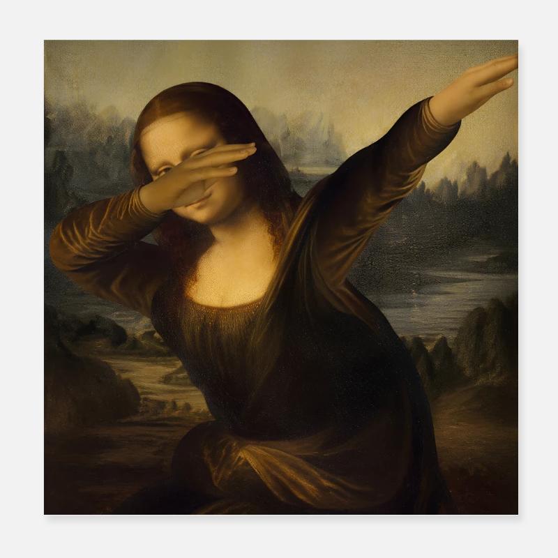 Joconde Dab Léonard de Vinci Joconde Poster 20 x 20 cm