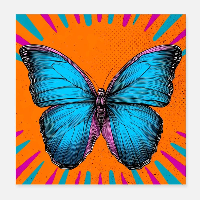 Schmetterling Poster 20x20 cm