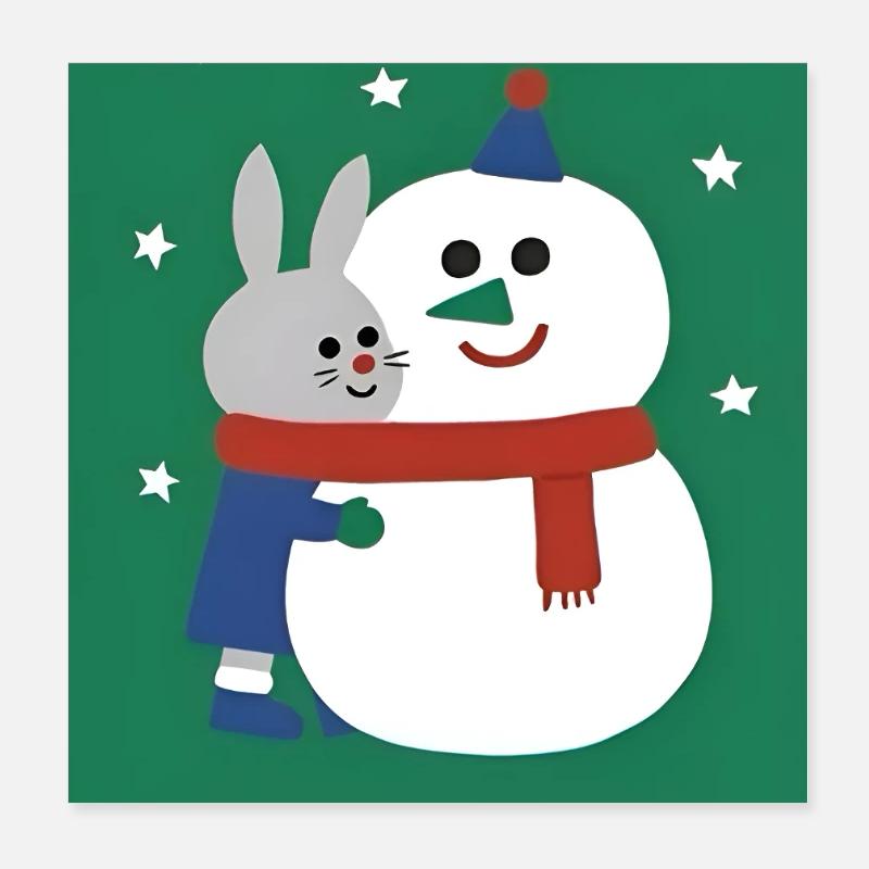 Conception des vacances d’hiver Poster 20 x 20 cm