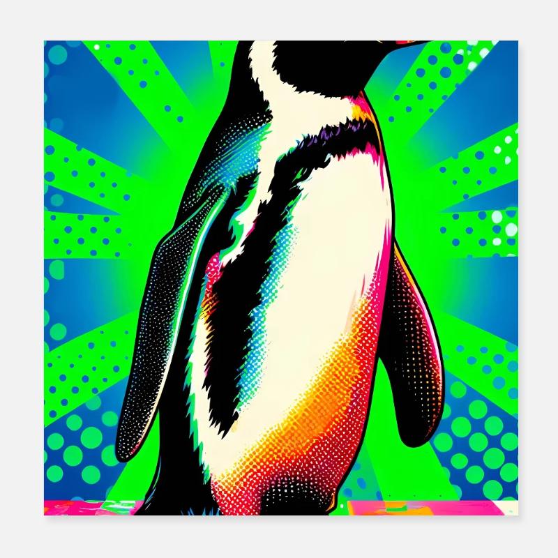 pingouin Poster 20 x 20 cm