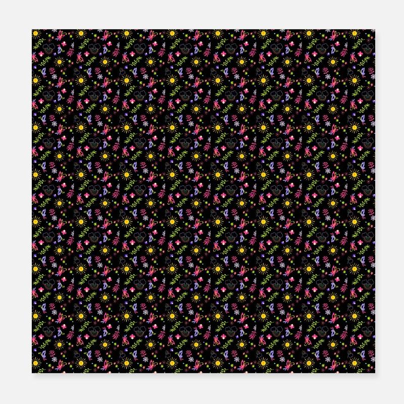 Floral Encanto Pattern Poster 8" x 8" (20x20 cm)