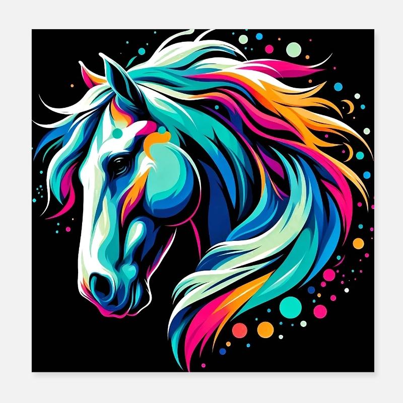 Cheval Poster 20 x 20 cm