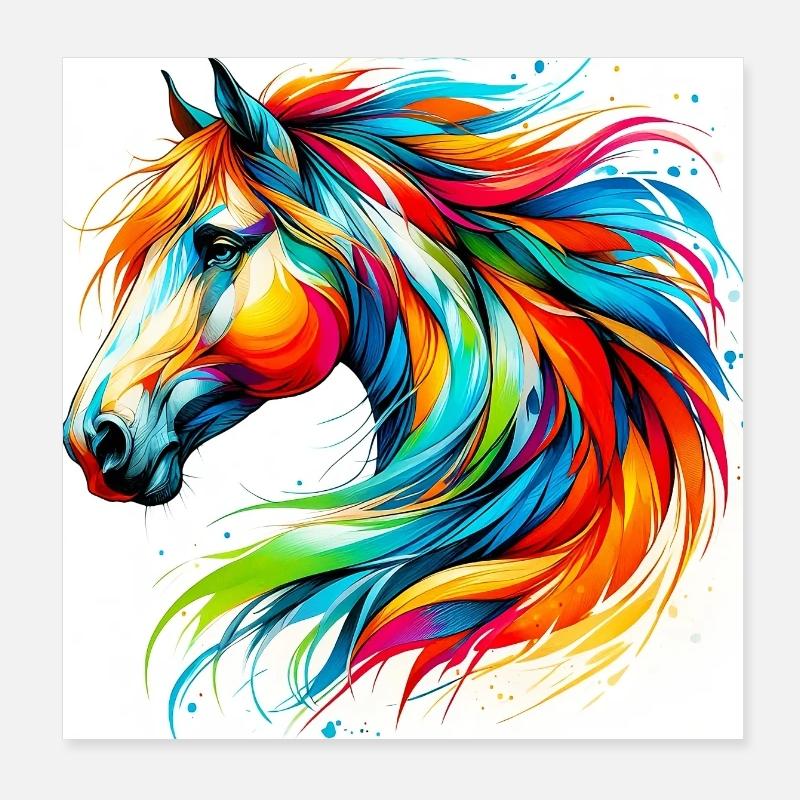 Cheval Poster 20 x 20 cm