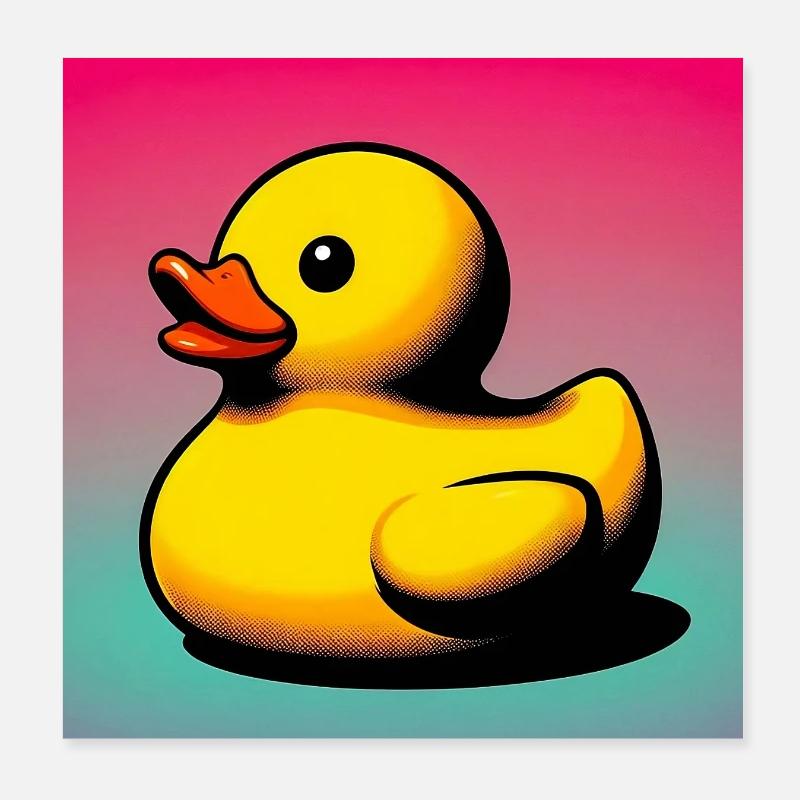 Caneton Canard Canard Canard Poster 20 x 20 cm