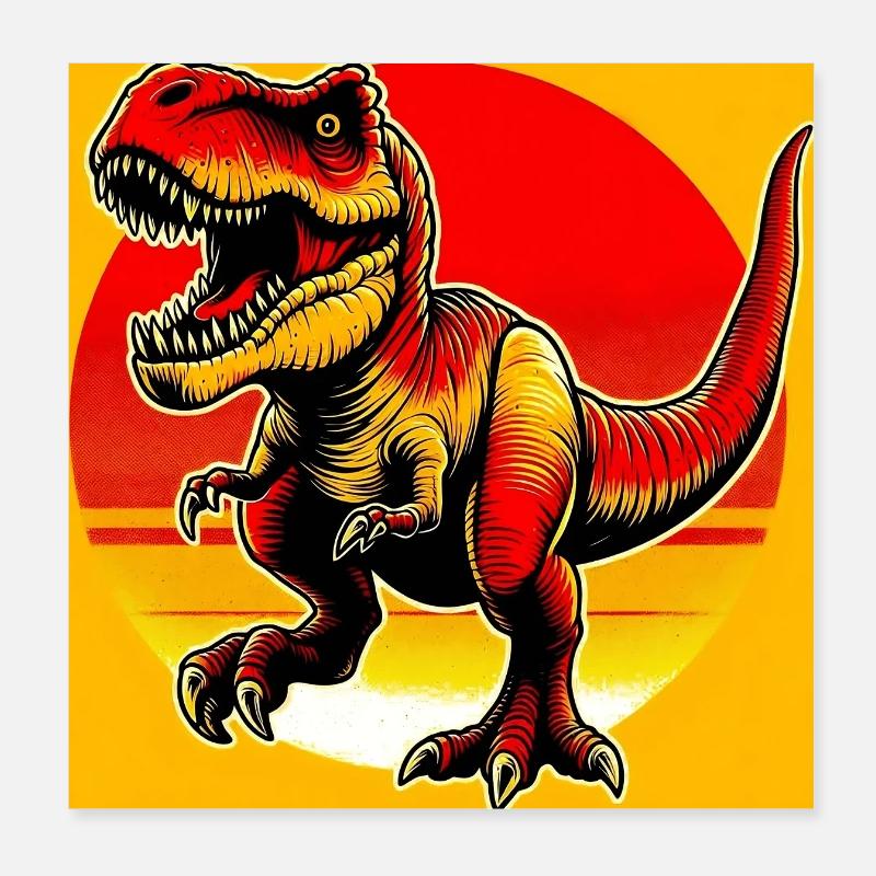 Dinosaurier Poster 20x20 cm
