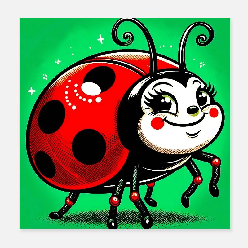coccinelle Poster 20 x 20 cm
