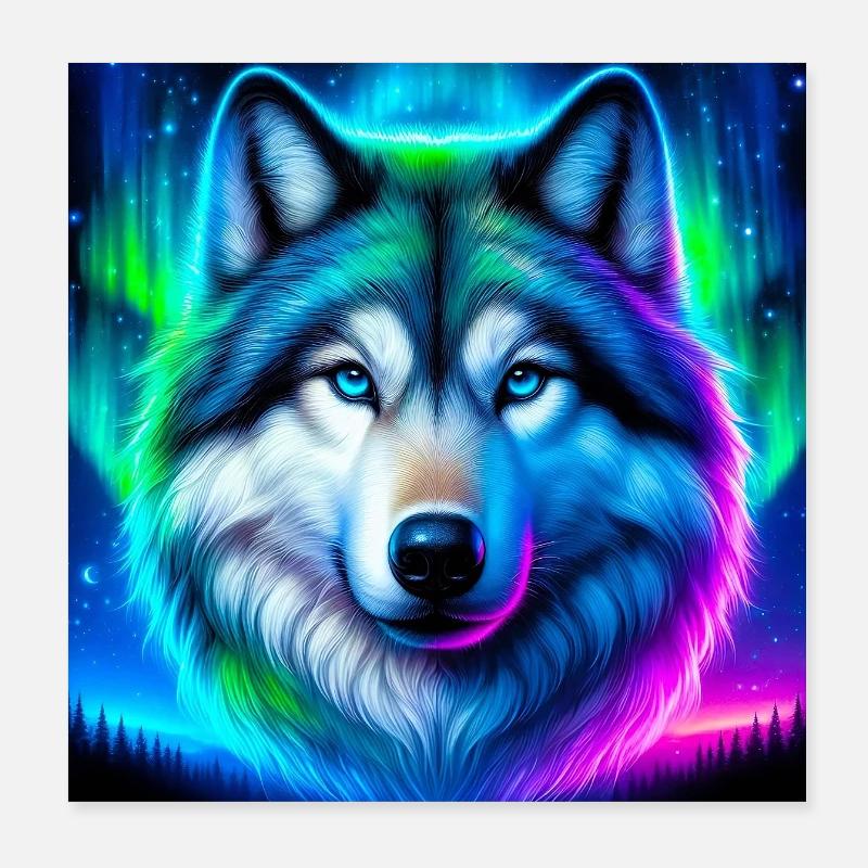 Loup Poster 20 x 20 cm