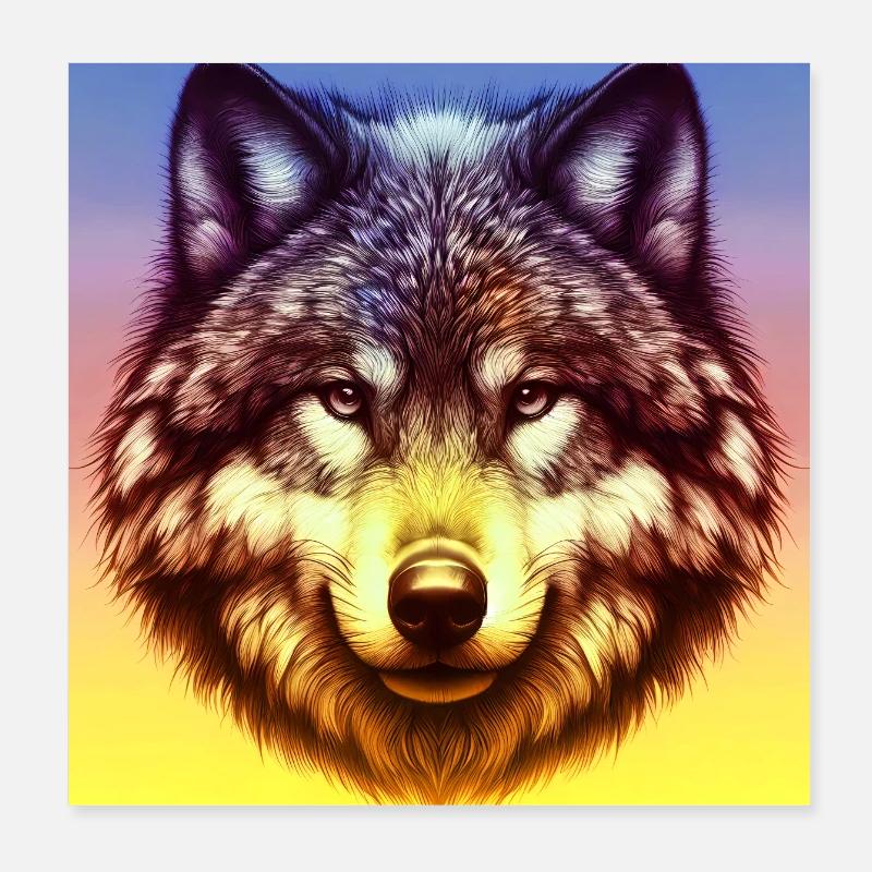 Loup Poster 20 x 20 cm