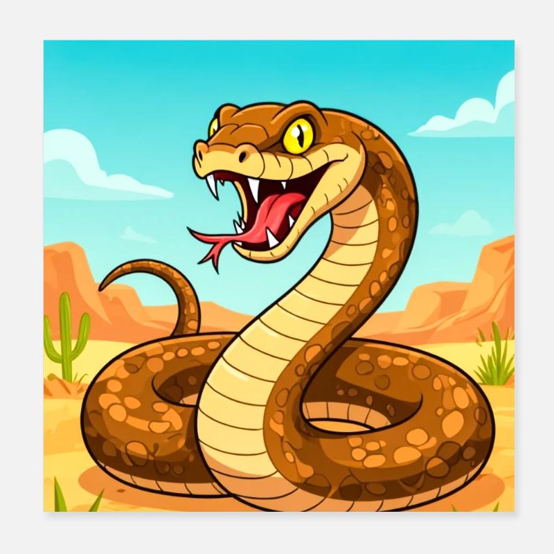 Taipan intérieur – le serpent le plus meurtrier d’Australie Poster 20 x 20 cm