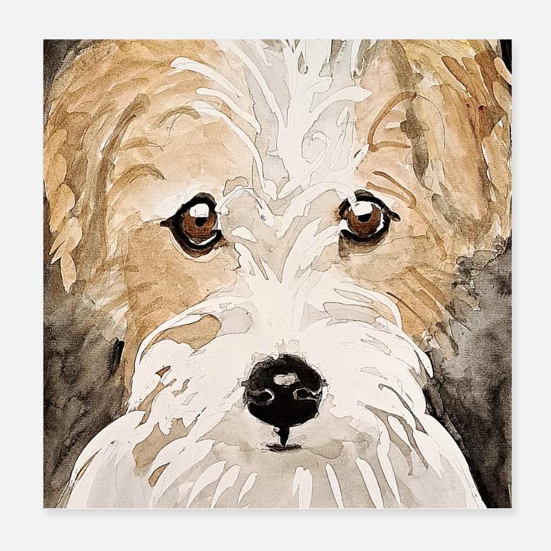 Terrier puppy, Poster 8" x 8" (20x20 cm)