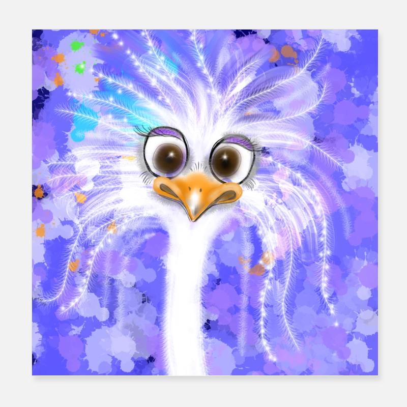 Fabelhafter flauschiger Strauß Poster 20x20 cm