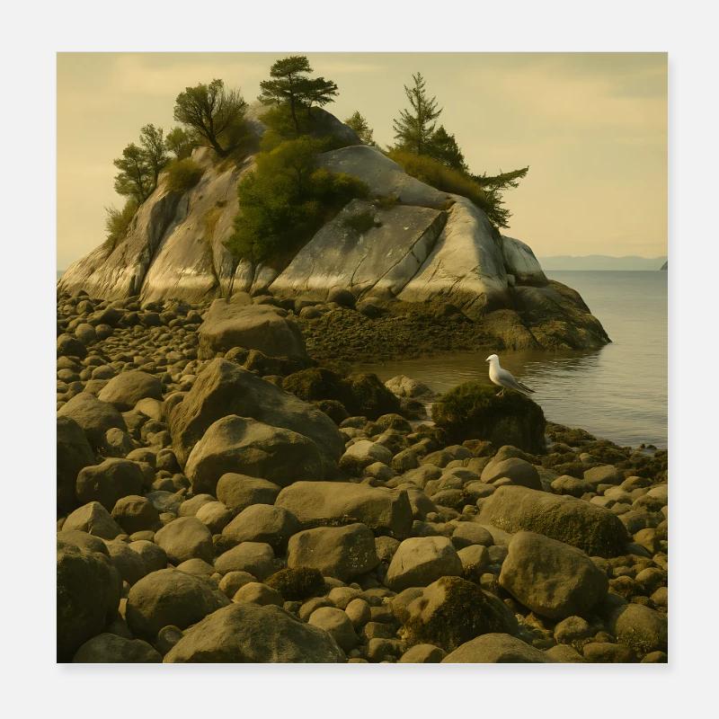 Côte du parc Whytecliff Ouest de Vancouver Poster 20 x 20 cm
