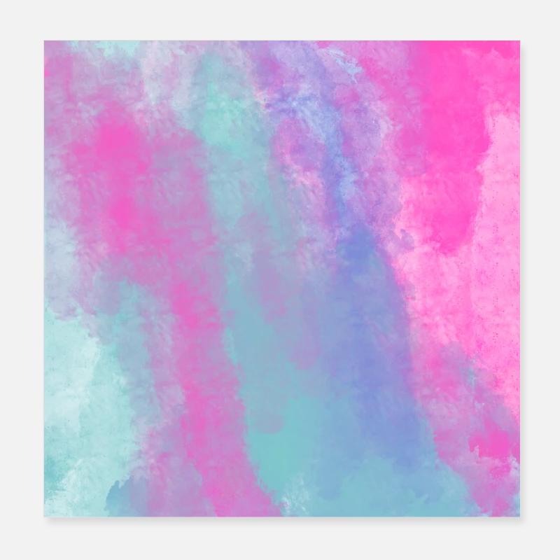 Gradient- Spring personalisierbar Poster 20x20 cm