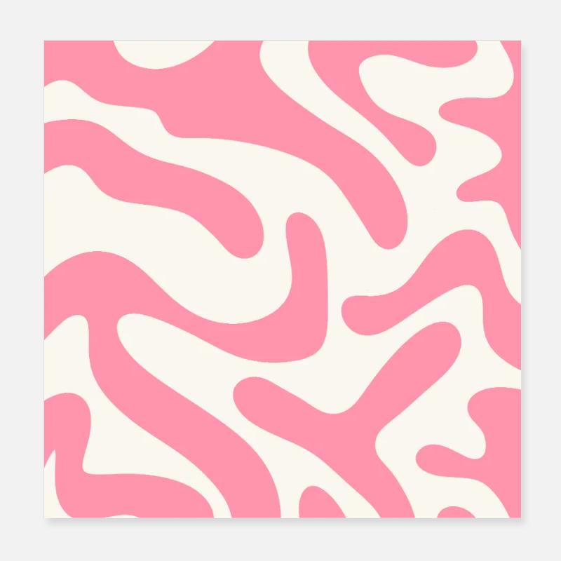 Funky tiger - rosa Poster 20x20 cm
