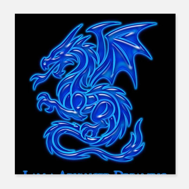 ADHD-Dragon Poster 8" x 8" (20x20 cm)