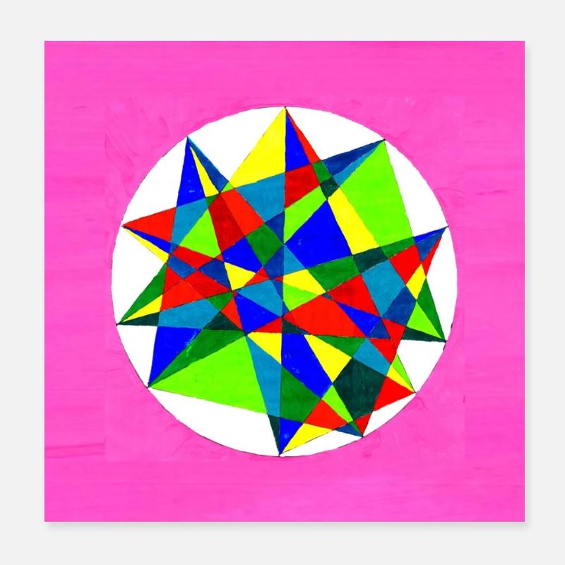 Mandala coloré ! Poster 20 x 20 cm