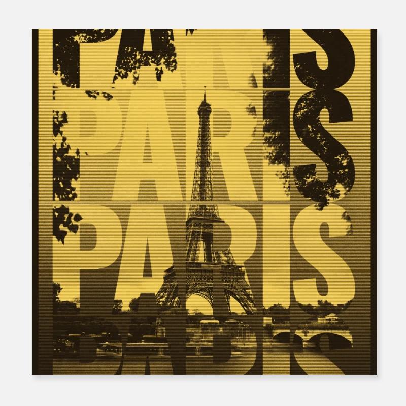 Paris Ville de l’Amour – Tour Eiffel Poster 20 x 20 cm