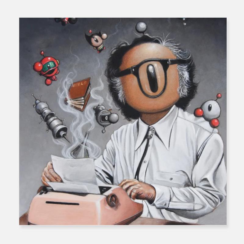 Isaac der Bot Poster 20x20 cm