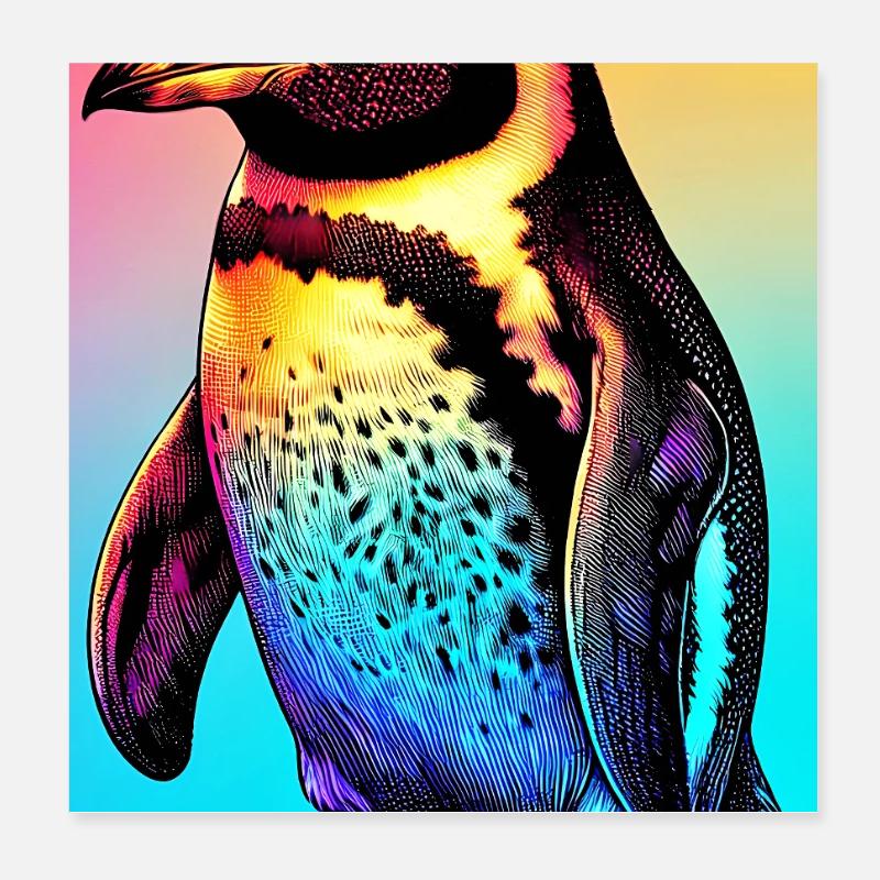 pingouin Poster 20 x 20 cm