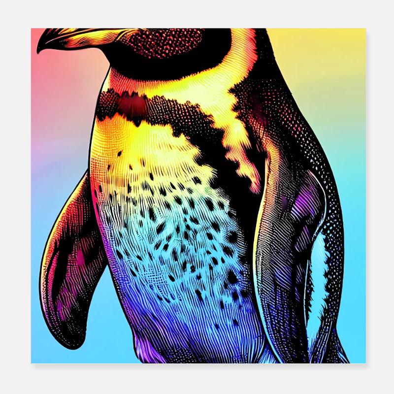 pingouin Poster 20 x 20 cm