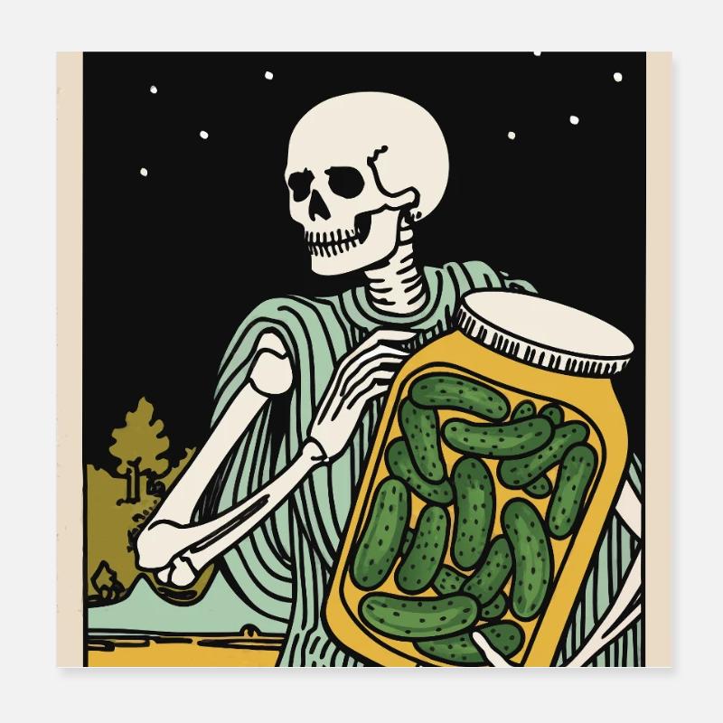 The Cucumber Lover Tarot Card Funny Cucumber Poster 8" x 8" (20x20 cm)